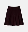 Stouls Mila Suede Miniskirt In Burgundy