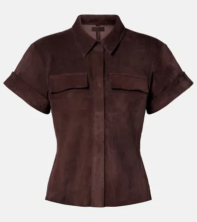 Stouls Miller Suede Shirt In Brown