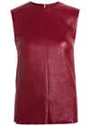 Stouls Miuccia Stretch-leather Top In Red