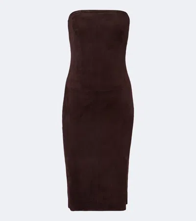 Stouls Monica Suede Minidress In Brown