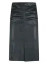 Stouls Oona Ruched Midi Skirt In Green