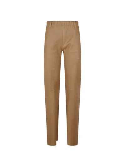 Stouls Oswald Leather Trousers In Brown