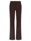 Stouls Flared Leg Trousers Belt Loops In Brown