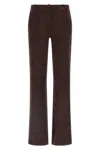 Stouls Flared Leg Trousers Belt Loops In Brown