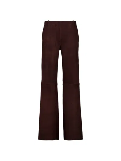 Stouls Oswald Suede Trousers In Brown