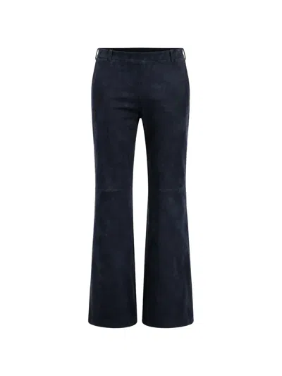 Stouls Oswald Suede Trousers In Blue