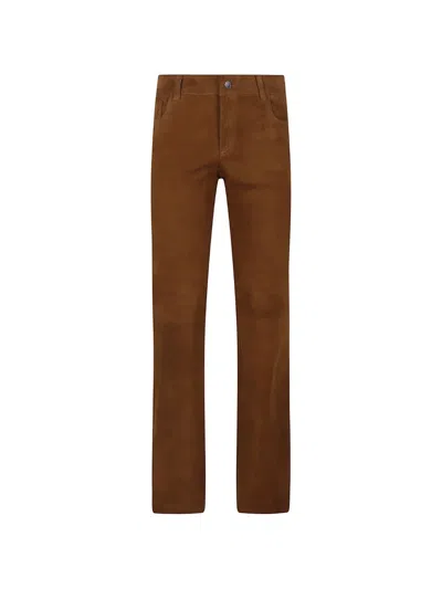 Stouls Paulonia Suede Trousers In Brown