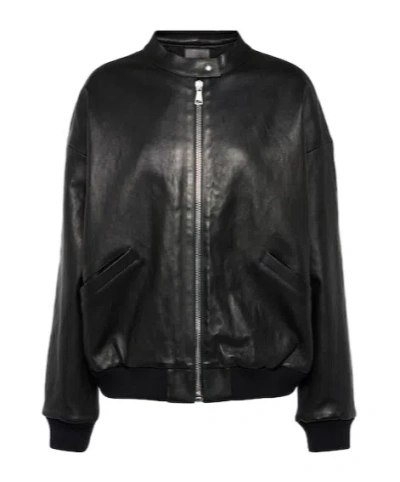 STOULS PHARRELL LEATHER BOMBER JACKET
