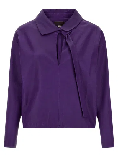 Stouls Purple Lamb Leather Women's Blouse
