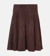 Stouls Rosalba Suede Midi Skirt In Castor