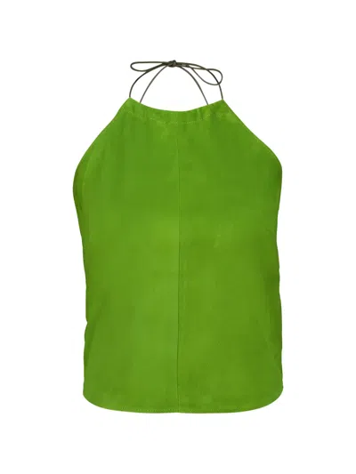 Stouls Rosie Tie-strap Top In Green