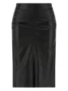 Stouls Ruched Detailing Skirt Featuring Back Slit In Black