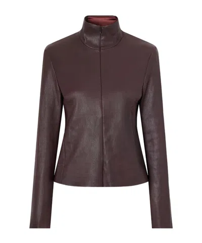 Stouls Selene Leather Top In Brown