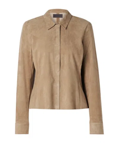 Stouls Suede Shirt In Brown