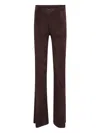 Stouls Suede Straight-leg Trousers In Brown