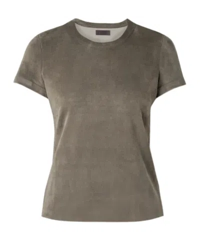 Stouls Suede T-shirt In Green