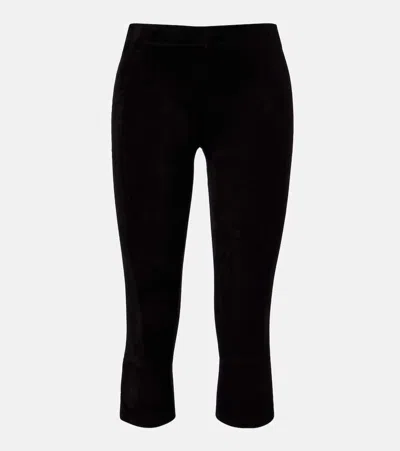Stouls Willy Suede Capri Pants In Black