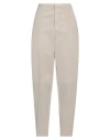 Stouls Woman Pants Light Grey Size M Lambskin, Cotton, Lyocell, Elastane In Grey