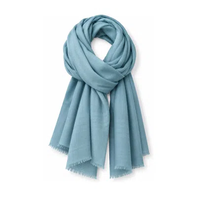 Stovaria Men's Frost Blue Cashmere Scarf