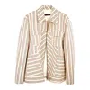 Stovaria Men's Gold Handcrafted Chevron Print Cotton Jacket - A Unique Statement Blazer In Pink