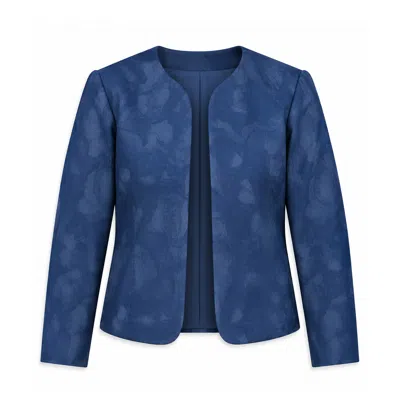 Stovaria Women's Blue Cotton Denim Statement Jacket