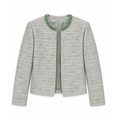 Stovaria Women's Hand-embroidered Silk-hemp Statement Jacket