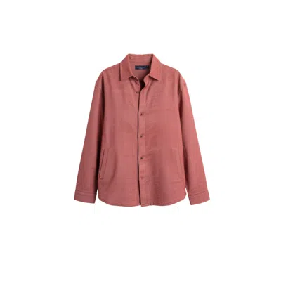 Stovaria Women's Orange / Red Handwoven Red Denim Shirt In Multi