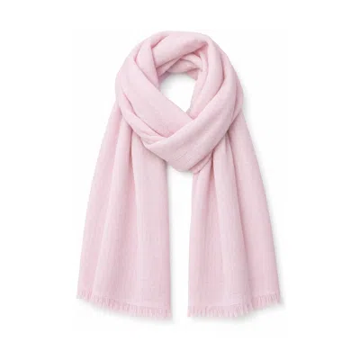Stovaria Women's Pastel Pink Cashmere Handwoven Scarf
