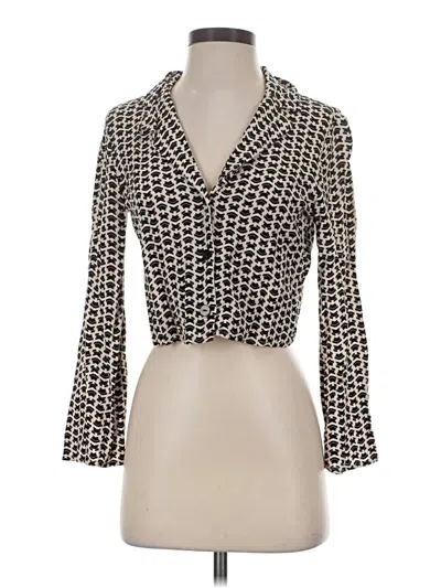 Pre-owned Stradivarius 3/4 Sleeve Blouse In Black