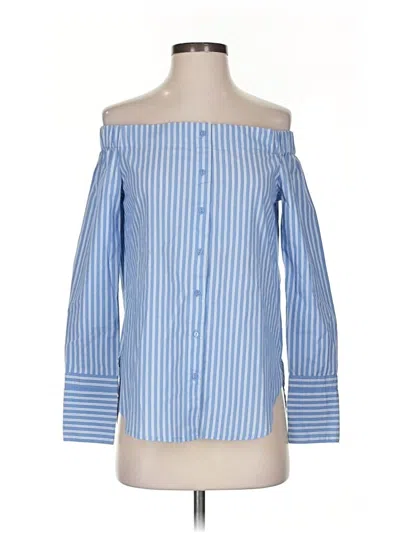 Pre-owned Stradivarius 3/4 Sleeve Blouse In Blue