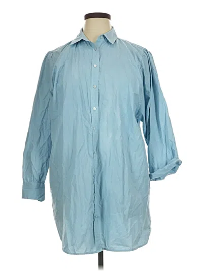Pre-owned Stradivarius 3/4 Sleeve Blouse In Blue
