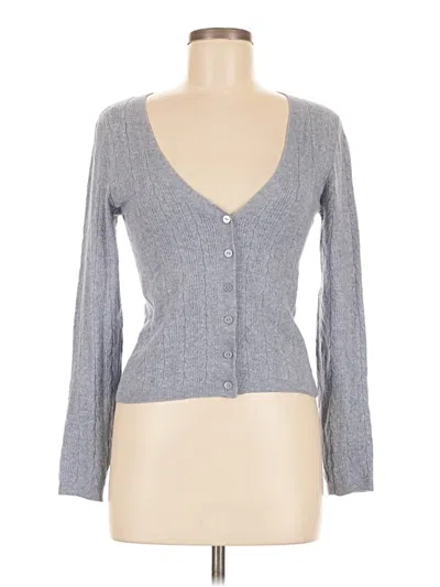 Pre-owned Stradivarius Cardigan Sweater In Gray