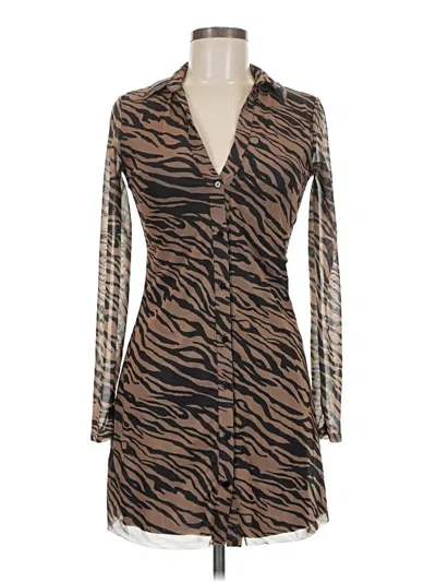 Pre-owned Stradivarius Casual Dress In Brown