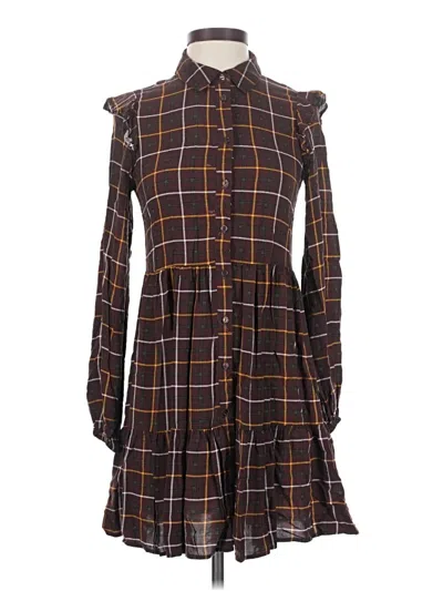 Pre-owned Stradivarius Casual Dress In Brown
