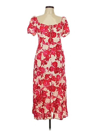 Pre-owned Stradivarius Casual Dress In Red