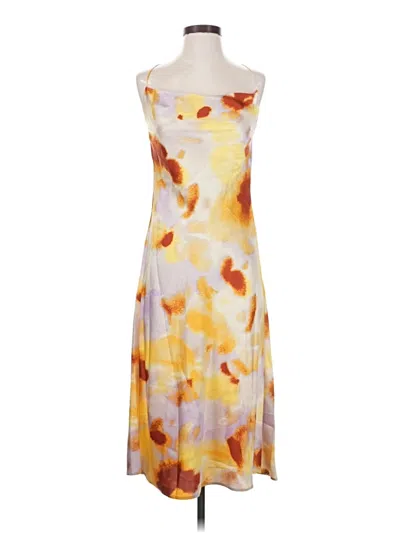 Pre-owned Stradivarius Cocktail Dress In Yellow