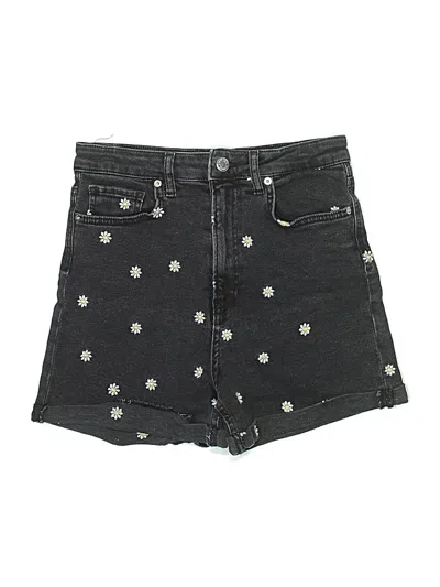 Pre-owned Stradivarius Denim Shorts In Black