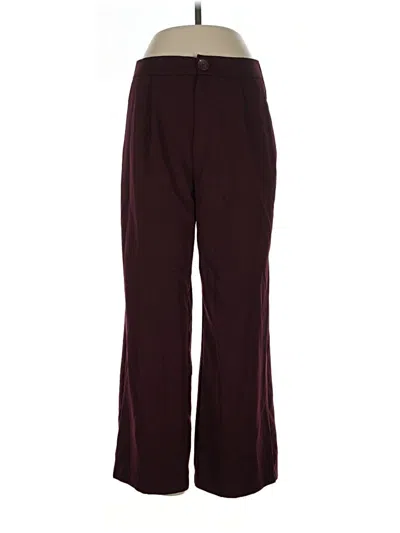 Pre-owned Stradivarius Dress Pants In Burgundy