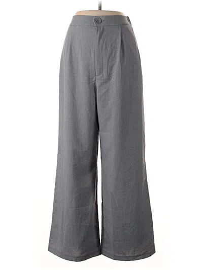 Pre-owned Stradivarius Dress Pants In Gray