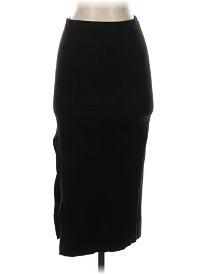 Pre-owned Stradivarius Formal Skirt In Black