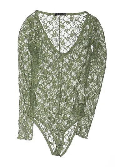 Pre-owned Stradivarius Long Sleeve Blouse In Green