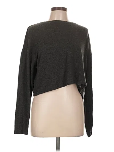 Pre-owned Stradivarius Long Sleeve T-shirt In Gray