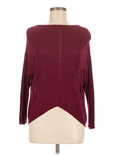 Pre-owned Stradivarius Pullover Sweater In Burgundy
