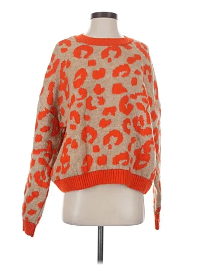 Pre-owned Stradivarius Pullover Sweater In Orange