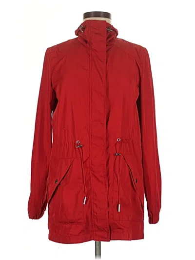 Pre-owned Stradivarius Raincoat In Red