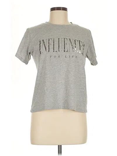 Pre-owned Stradivarius Short Sleeve T-shirt In Gray