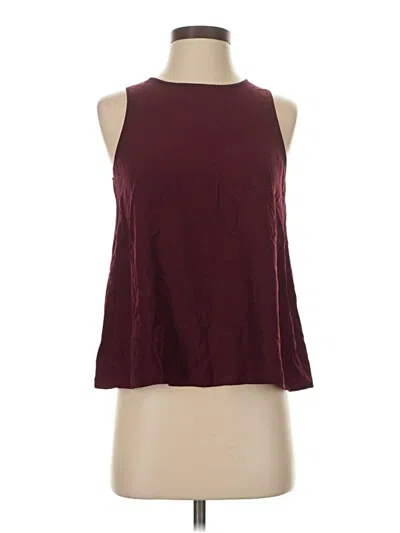 Pre-owned Stradivarius Sleeveless Blouse In Burgundy