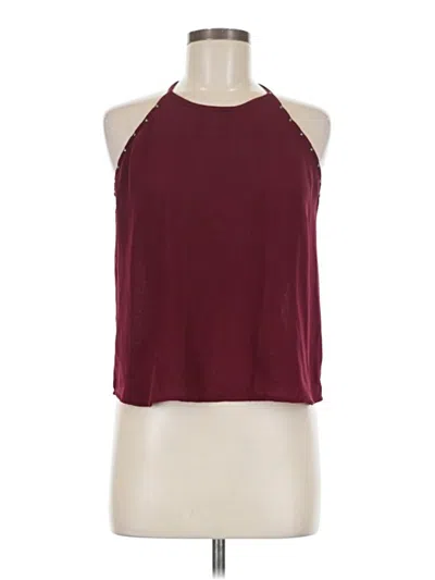 Pre-owned Stradivarius Sleeveless Blouse In Burgundy