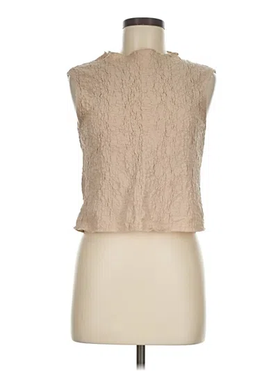Pre-owned Stradivarius Sleeveless Blouse In Tan
