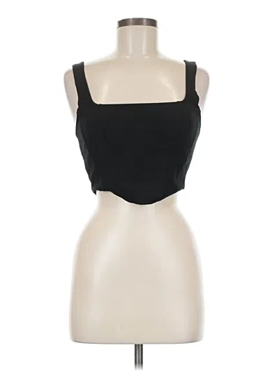 Pre-owned Stradivarius Sleeveless Top Black Strapless Neckline Tops